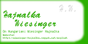 hajnalka wiesinger business card